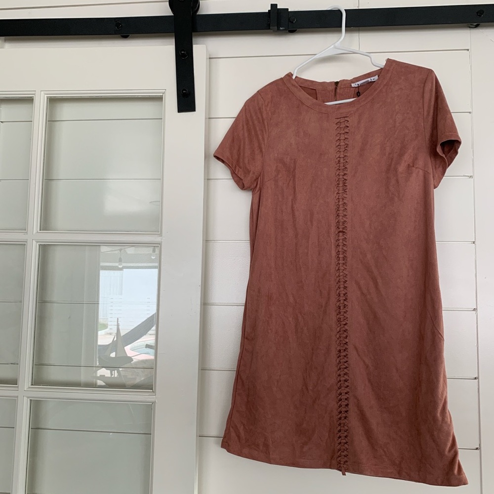 🔆loveriche🔅blush suede dress